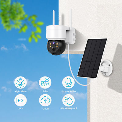 Capteur CMOS 2MP 1080p Panneau solaire alimenté par Wifi Caméra IP pour la vision nocturne extérieure