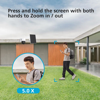 Capteur CMOS 2MP 1080p Panneau solaire alimenté par Wifi Caméra IP pour la vision nocturne extérieure