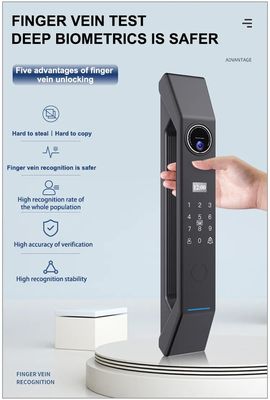 Fermetures de porte extérieures intelligentes avec empreinte digitale/mot de passe/carte Capacité 100 carte de déverrouillage