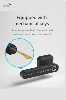 Manche de verrouillage d'entrée Bluetooth connecté WiFi pour verrouillage de porte de style moderne de simplicité