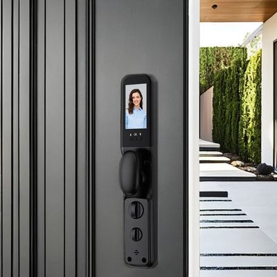 Fermeture de porte intelligente avec reconnaissance faciale et contrôle APP alimentée par une batterie de 4200mA