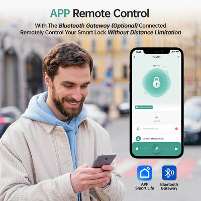 TTlock Entrée clavier Bluetooth contrôlé verrouillage de cabinet pour porte en bois en verre d'aluminium