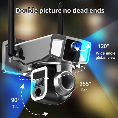 Caméra de sécurité Wifi solaire sans fil 4MP avec conception imperméable à l'eau et codage vidéo H.265