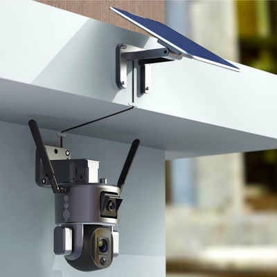 Surveillance WIFI sans fil avec double caméra solaire 4K 10X zoom optique et vision nocturne
