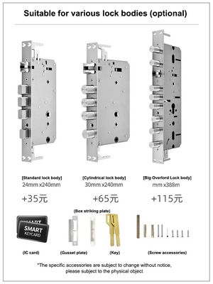 porte en acier de style tech Smart WiFi verrouillage avec le mot de passe de la veine du doigt et le contrôle APP