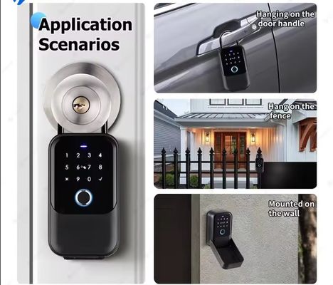 Application de porte en bois Déverrouillez la porte extérieure IP65 étanche WiFi Smart Lock avec empreinte digitale TUYA TT