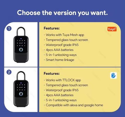 Application de porte en bois Déverrouillez la porte extérieure IP65 étanche WiFi Smart Lock avec empreinte digitale TUYA TT