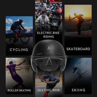 Voltage et courant de charge 5V-2A Casque de vélo intelligent 1080P HD avec caméra
