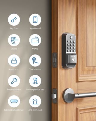 Porte en acier serrures intelligentes numériques Tuya sans fil étanche mot de passe sans clé empreinte digitale