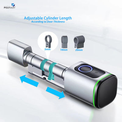 Porte en acier numérique Tuya App Cards Mot de passe Smart Cylinder Lock avec stockage de carte mémoire