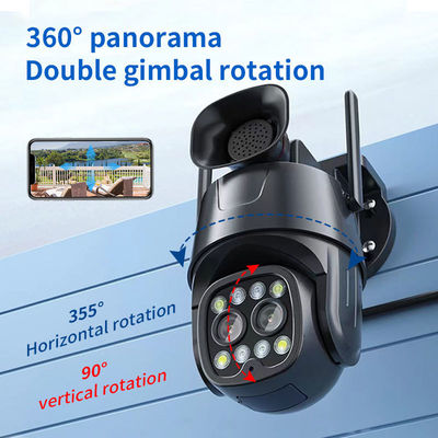 2.8 Caméra IP PTZ à double objectif de 8 mm avec détection humaine zoom hybride et capacité audio