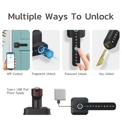 Cartes mémoire stockage de données Smart Lock pour porte en bois imperméable IP66 empreinte digitale Wifi