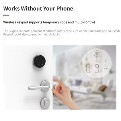Fonction d'alarme Grise rétroactif Smart Knob verrouillage de porte pour Bluetooth passerelle et blocage