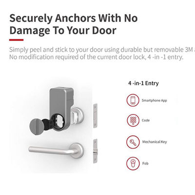 Fonction d'alarme Grise rétroactif Smart Knob verrouillage de porte pour Bluetooth passerelle et blocage