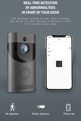 Résolution 1080P Réseau Wifi Interphone de caméra sans fil Smart Tuya sonnette pour verre en bois