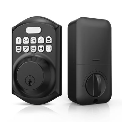 Entrée sans clé empreinte digitale Fermeture de porte Tuya Carte mémoire intelligente Option de stockage de données Gris