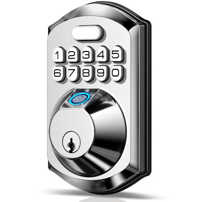 Entrée sans clé empreinte digitale Fermeture de porte Tuya Carte mémoire intelligente Option de stockage de données Gris