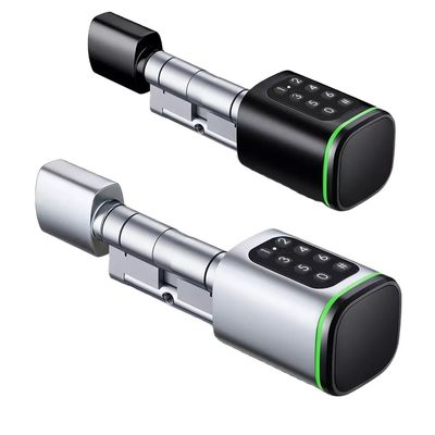 Sécurisez votre porte en argent avec une mini serrure à cylindre numérique à empreinte digitale Tuya
