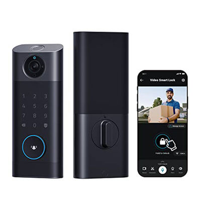 Vente sans clé Fermeture de porte en verre incendiaire avec reconnaissance Wifi et déverrouillage d'empreintes digitales