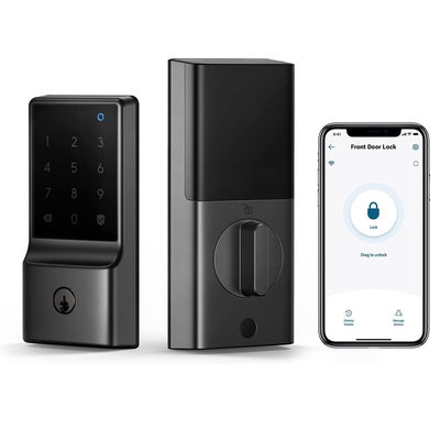 Vente sans clé Fermeture de porte en verre incendiaire avec reconnaissance Wifi et déverrouillage d'empreintes digitales