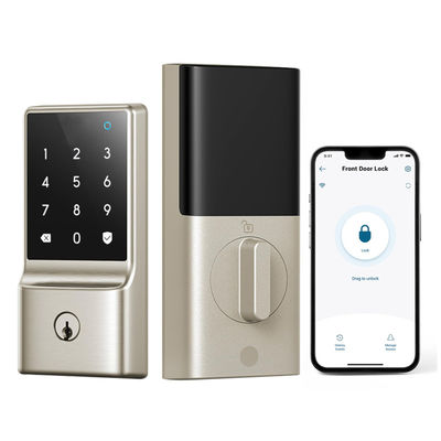 Vente sans clé Fermeture de porte en verre incendiaire avec reconnaissance Wifi et déverrouillage d'empreintes digitales