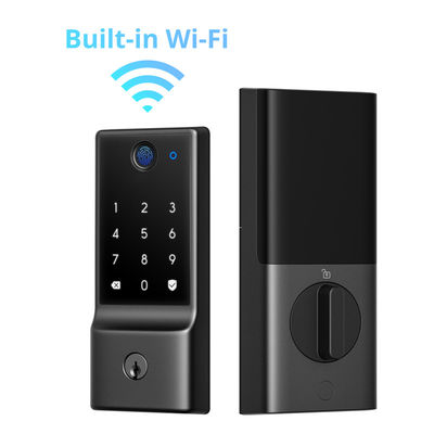 Vente sans clé Fermeture de porte en verre incendiaire avec reconnaissance Wifi et déverrouillage d'empreintes digitales