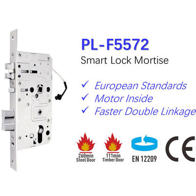 Serrures de porte de ménage Norme européenne EN12209 Moteur à l'intérieur plus rapide Double liaison Corps de serrure électrique