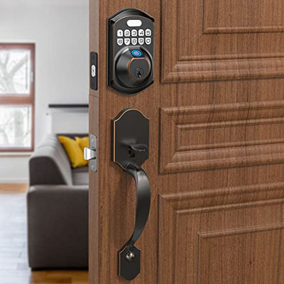 Concurrentiel maison Tuya électrique empreinte digitale porte sans clé poignée Smartlife ensemble de serrure de porte