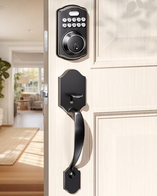Concurrentiel maison Tuya électrique empreinte digitale porte sans clé poignée Smartlife ensemble de serrure de porte