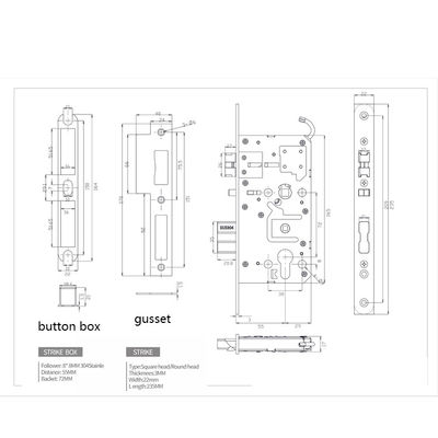 Fermeture de porte intelligente standard européenne, corps de serrure électrique