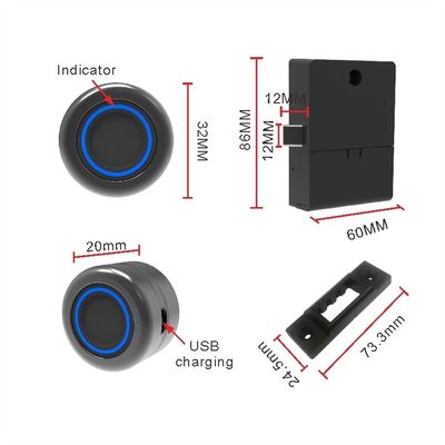 Puissant garde-meuble biométrique pour les empreintes digitales et serrure intelligente pour un style minimaliste moderne