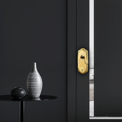 Porte en bois haute sécurité couleur or étanche coulissante Smart porte de verrouillage d'empreintes digitales 42,1 * 35,6 * 51,5 cm