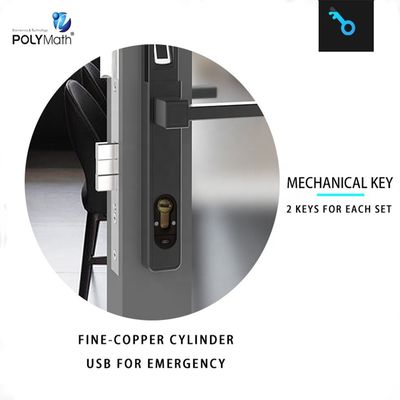 Réseau Blue Tooth Porte en aluminium Tuya Fermeture à empreintes digitales étanche BLE WIFI Fermeture de porte intelligente