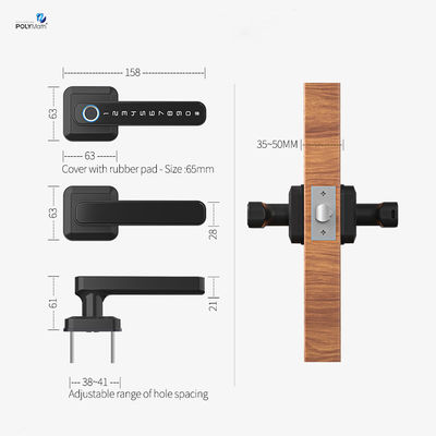 Fermeture d'empreintes digitales biométriques en alliage de zinc TTlock Wifi Smart Lock M1 pour une sécurité accrue