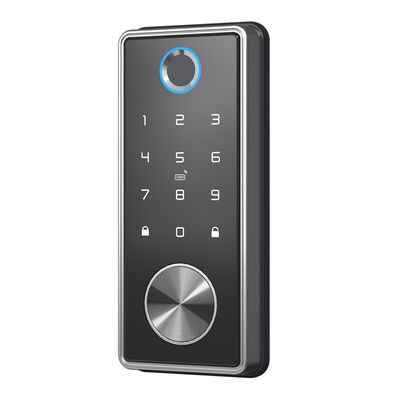 Fermeture de porte intelligente multifonctionnelle Sliver avec fonction de mot de passe et de carte d'empreinte digitale