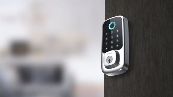 Fermeture de porte extérieure à empreinte digitale avec clé de sécurité intelligente et fonctionnalité de carte mémoire