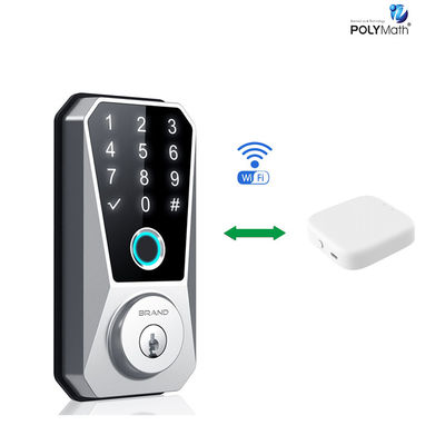 Porte en acier inoxydable Smart Deadbolt verrouillage Wifi numérique avant sans clé pour la maison App Tuya