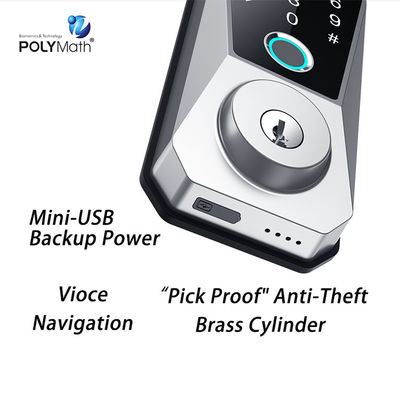 Porte en acier inoxydable Smart Deadbolt verrouillage Wifi numérique avant sans clé pour la maison App Tuya