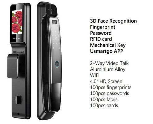Sécurité améliorée 3D reconnaissance faciale Smart Door Lock avec caméra et connectivité Wifi