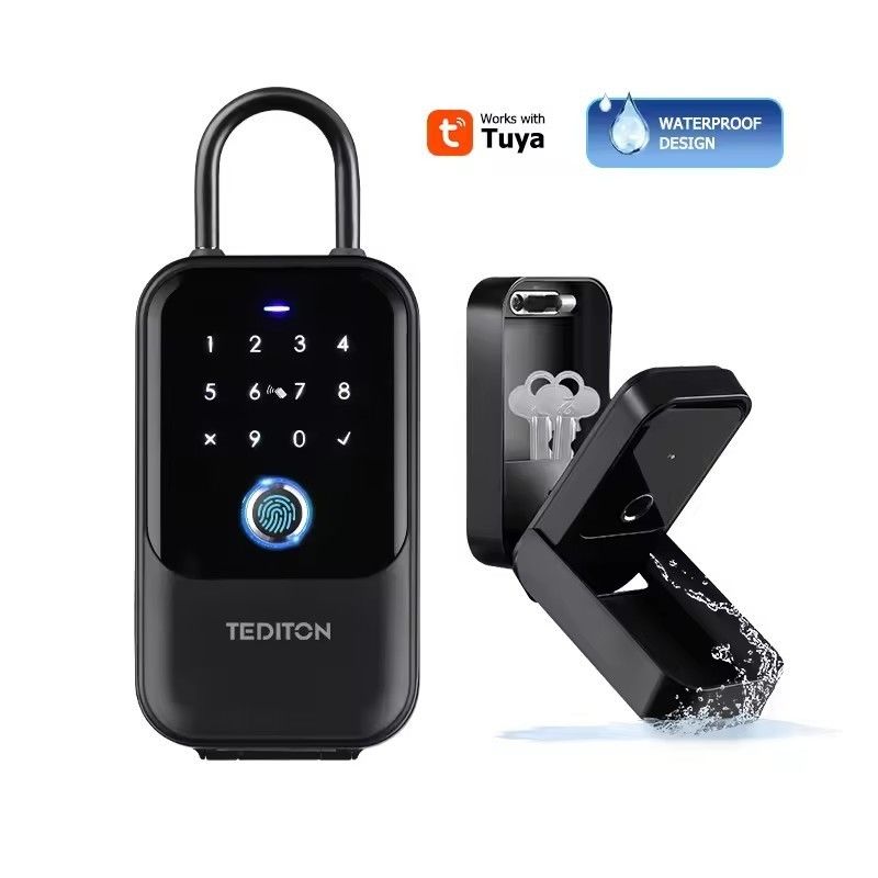 Accueil Hôtel Bureau Wifi connecté Smart Lock Tuya Réseau Mot de passe électronique Boîte à mot de passe Métal Porte en verre IP65 étanche