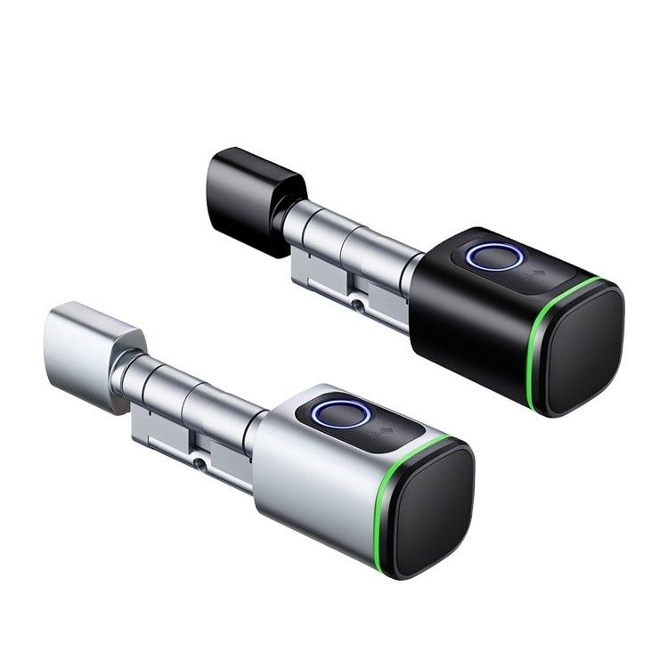 Porte en acier numérique Tuya App Cards Mot de passe Smart Cylinder Lock avec stockage de carte mémoire
