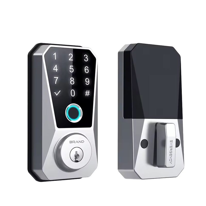 Fermetures intelligentes de porte en bois d'Amérique du Nord avec empreinte digitale automatique et connectivité WiFi