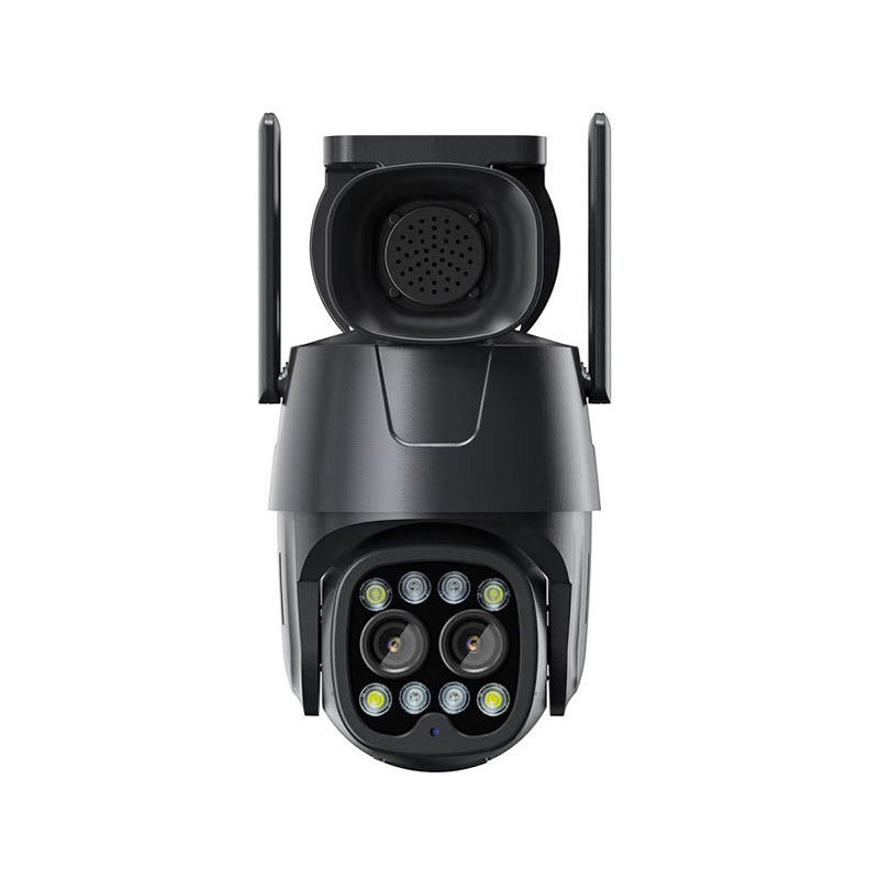 2.8 Caméra IP PTZ à double objectif de 8 mm avec détection humaine zoom hybride et capacité audio