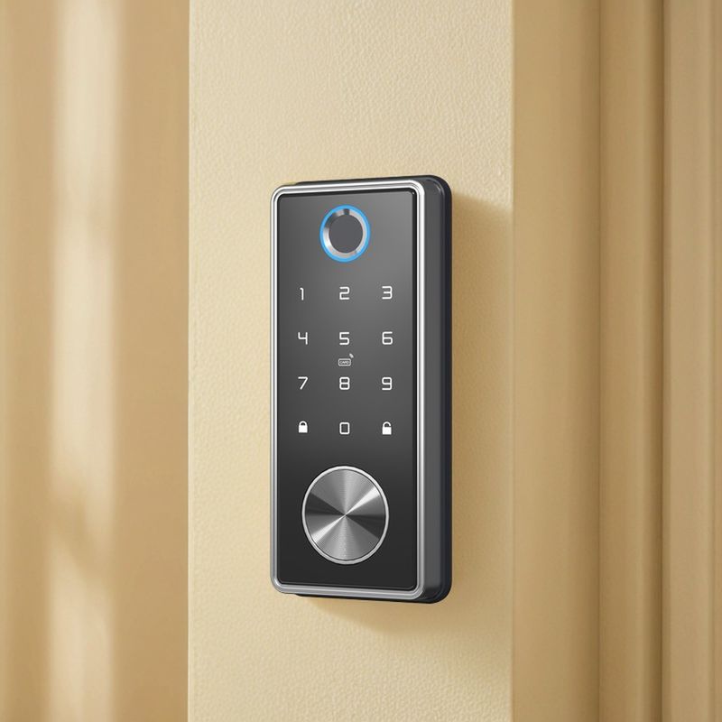 Fermeture de porte d'empreintes digitales Wi-Fi intelligente pour portes en bois en aluminium et en acier Option de carte mémoire
