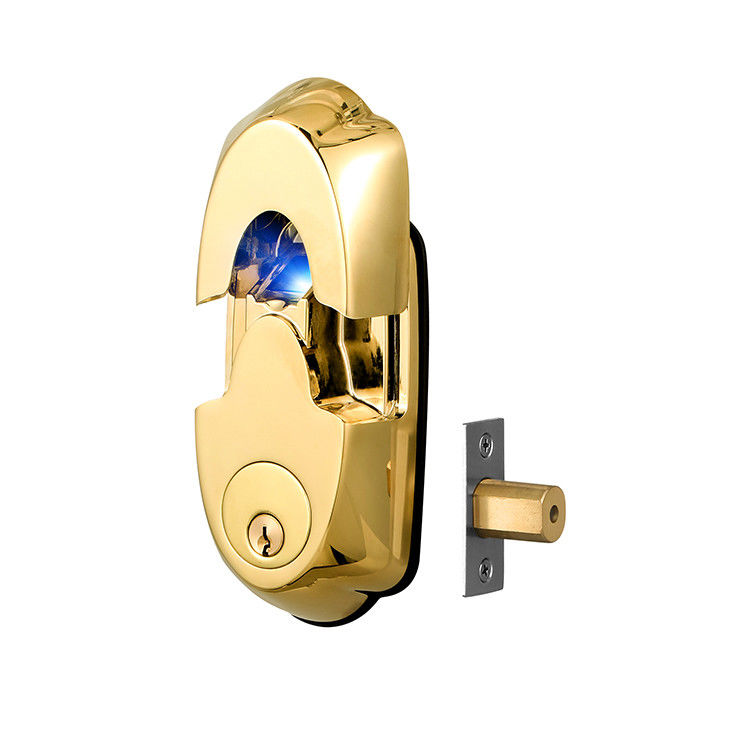 Porte en bois haute sécurité couleur or étanche coulissante Smart porte de verrouillage d'empreintes digitales 42,1 * 35,6 * 51,5 cm
