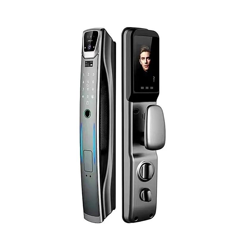 Smart Tuya Wifi reconnaissance faciale 3D empreinte digitale serrure de porte intelligente pour porte en acier